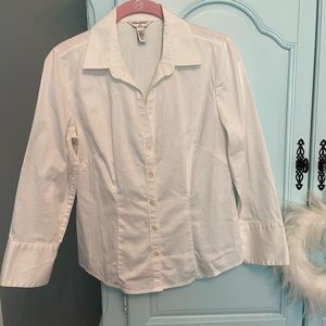 Banana Republic white button up shirt Petite
